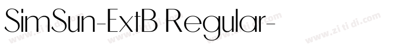 SimSun-ExtB Regular字体转换